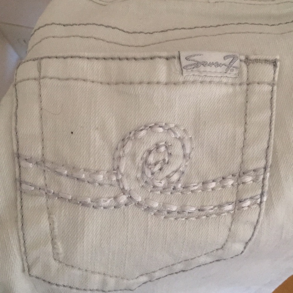 White seven cropped jeans